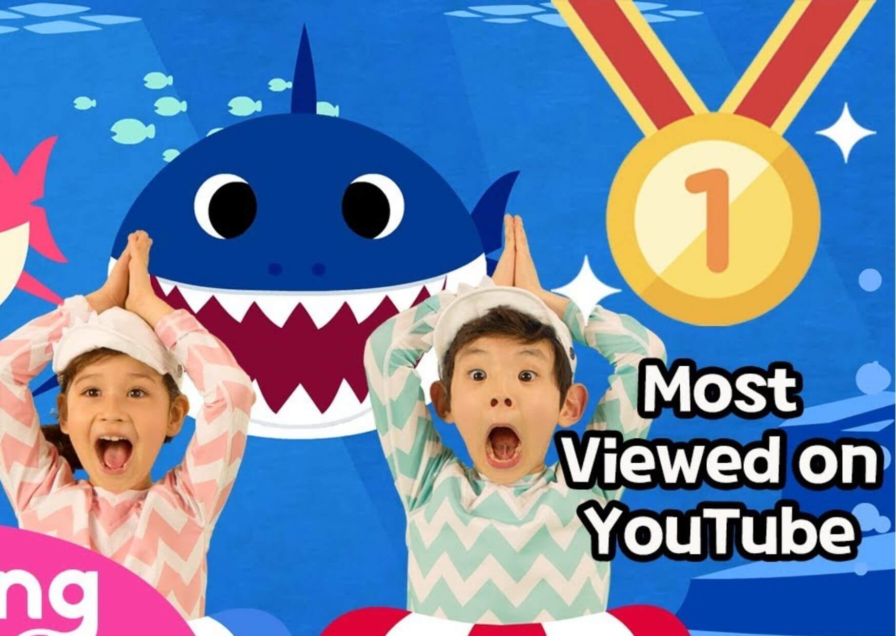 YOUTUBE-REKORD: 10 Milliarden Klicks für "Baby Shark Dance" | Das südkoreanische Kinderlied verweist Luis Fonsis "Despacito" endgültig auf die Plätze. Design ohne Titel 25 |