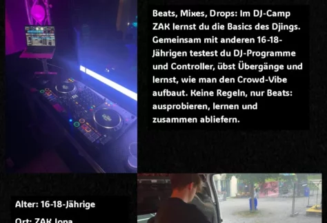Sommer DJ-Camp ZAK: Lerne Beatmatching & Mixing 91 DJ Camp Flyer ZAK 1 pdf