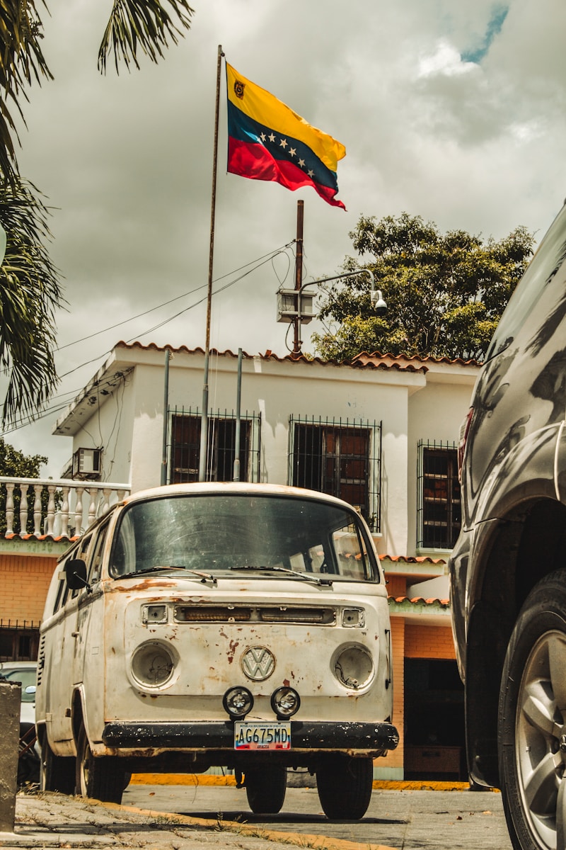 a flag on a pole
