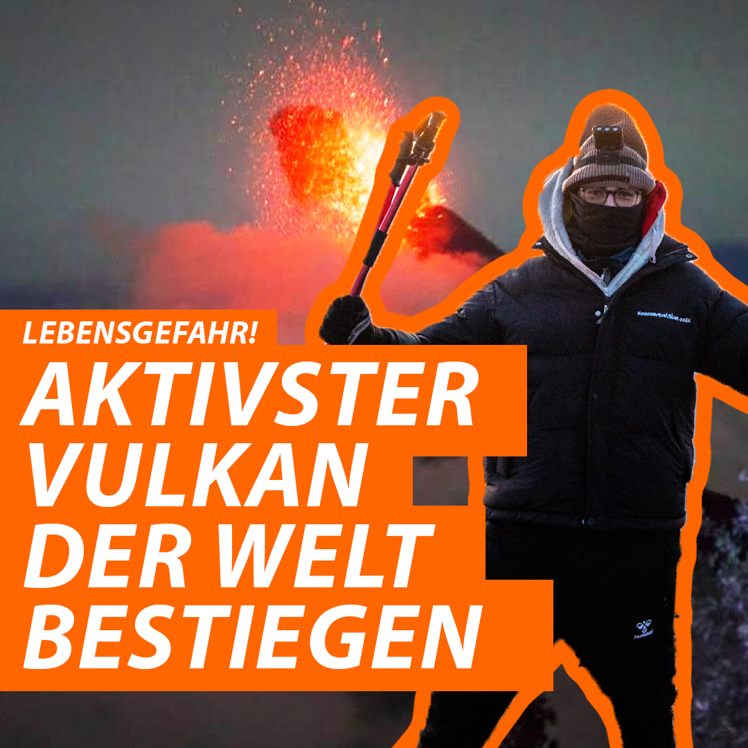 Podcast-Cover: Den AKTIVSTEN VULKAN der WELT bestiegen (LEBENSGEFAHR!)