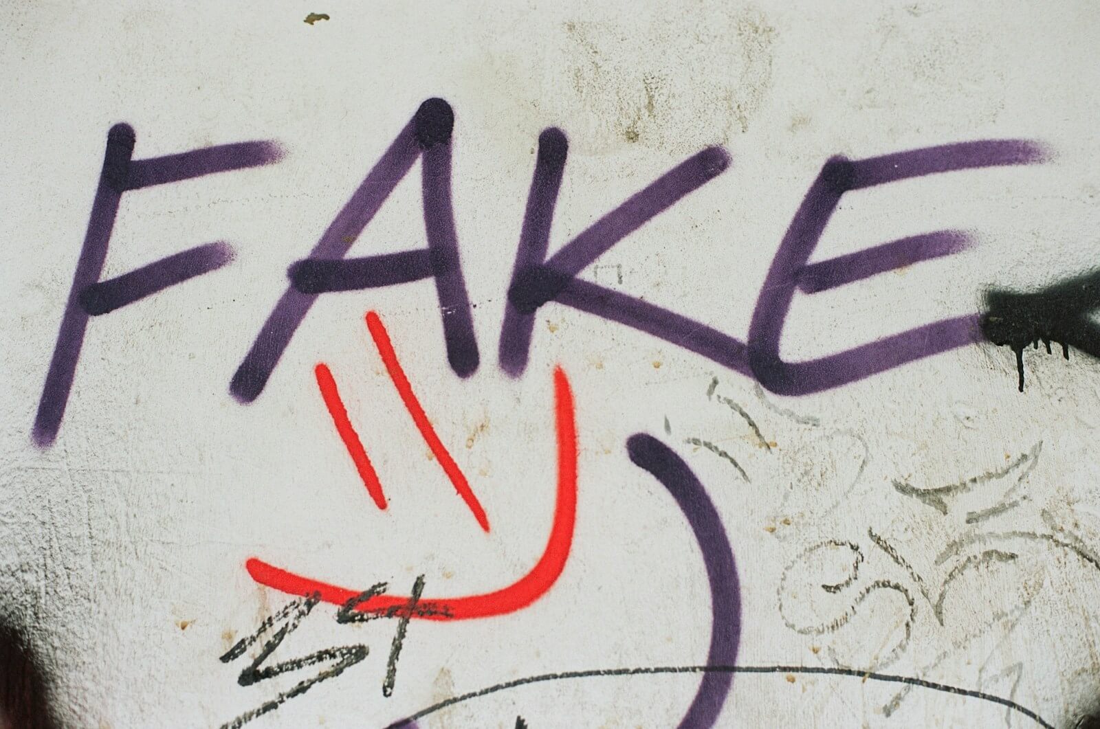 Schule Rapperswil: Fake Friends | Ein Interview über Fake Friends. graffiti on a wall that says fake