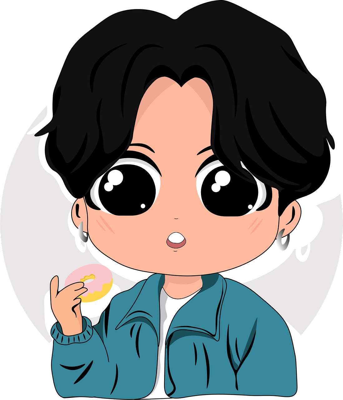 Ferienpass Olten: BTS | boy, doughnut, donut, character, cartoon, drawing, cute, bts, jungkook, bts, bts, bts, bts, bts