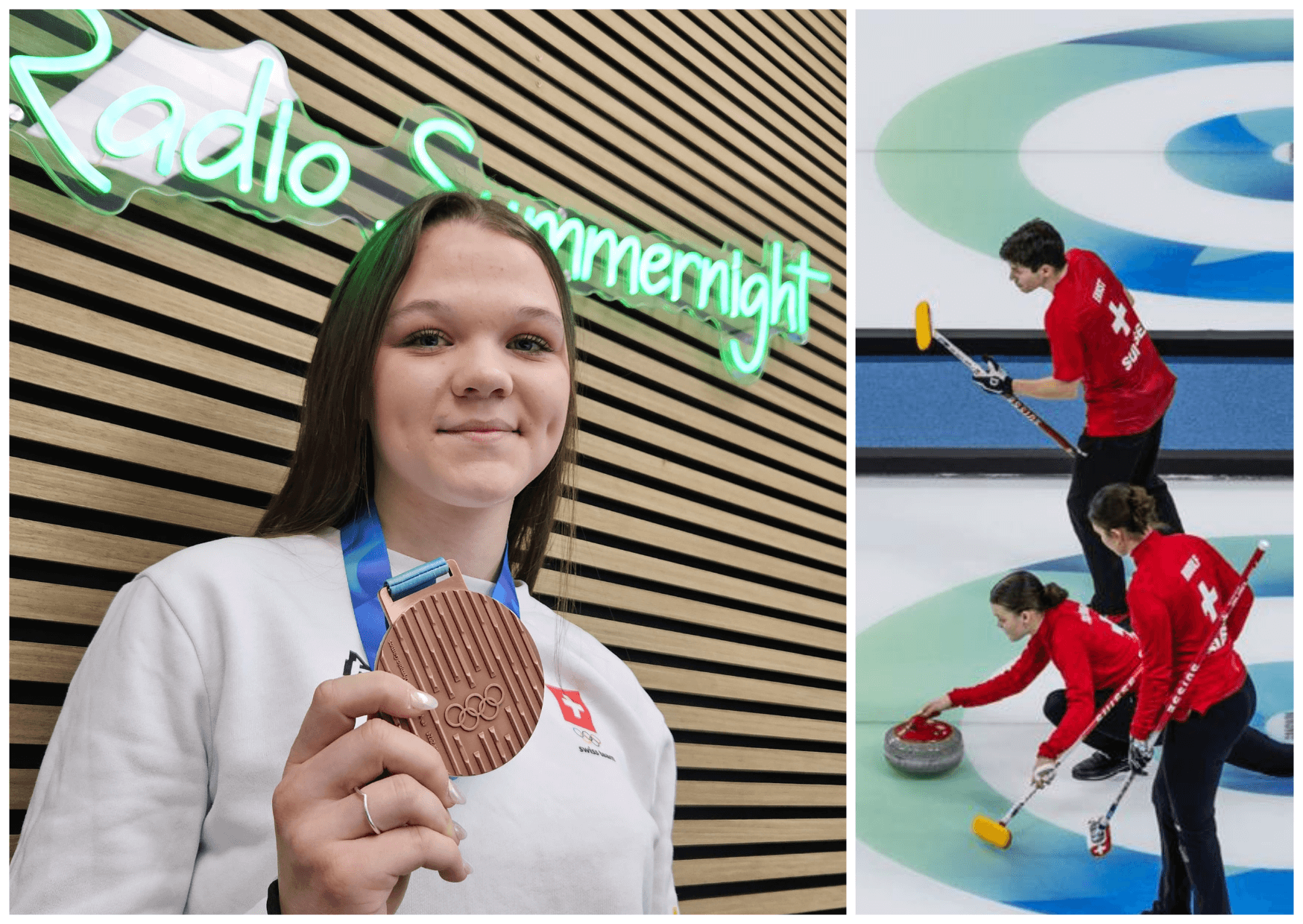 Bronze an den Youth Olympics: Curlingtalent Jana Soltermann im Interview | Am Vormittag geht Jana Soltermann zur Schule, am Nachmittag spielt sie Curling; meist auf dem Eis des Curling Clubs Wetzikon, jüngst auch in einer olympischen Arena. Die 15-jährige Curlerin durfte die Schweiz im Januar an den Youth Olympics in Gangwon, Südkorea, vertreten. Gemeinsam mit ihren drei Teamkolleginnen und Teamkollegen gewann sie Bronze und markiert damit einen beachtlichen Meilenstein in ihrer noch jungen Karriere. Kopie von Artikel Bild radiosummernight.ch 5 2 |