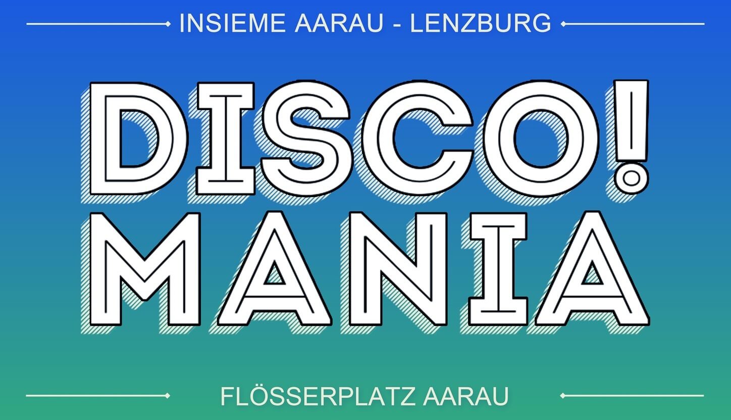 Disco!mania | Ab in die Disco - trotz BeeinträchtigungFür viele eine Selbstverständlichkeit- für Personen mit kognitiver- oder Gehbehinderung hingegen oft eine grosse Herausforderung!An den regelmässig stattfindenden Discopartys „DISCO!MANIA“ im Club vom Flösserplatz laden wir Menschen mit - aber auch Menschen ohne Beeinträchtigung – ein, eine ganz normale Party mit regulärem Barbetrieb und trendigem Sound zu besuchen, die die Teilhabe aller Menschen ermöglicht.Der Verein insieme Aarau-Lenzburg organisiert die Partys in Zusammenarbeit mit dem Flösserplatz Aarau. Eine Bar und DJ-Crew aus Personen mit und ohne Beeinträchtigung sorgt für den professionellen Betrieb. background |