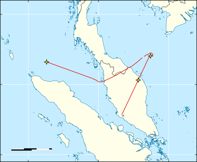 MH370 flight path blank |