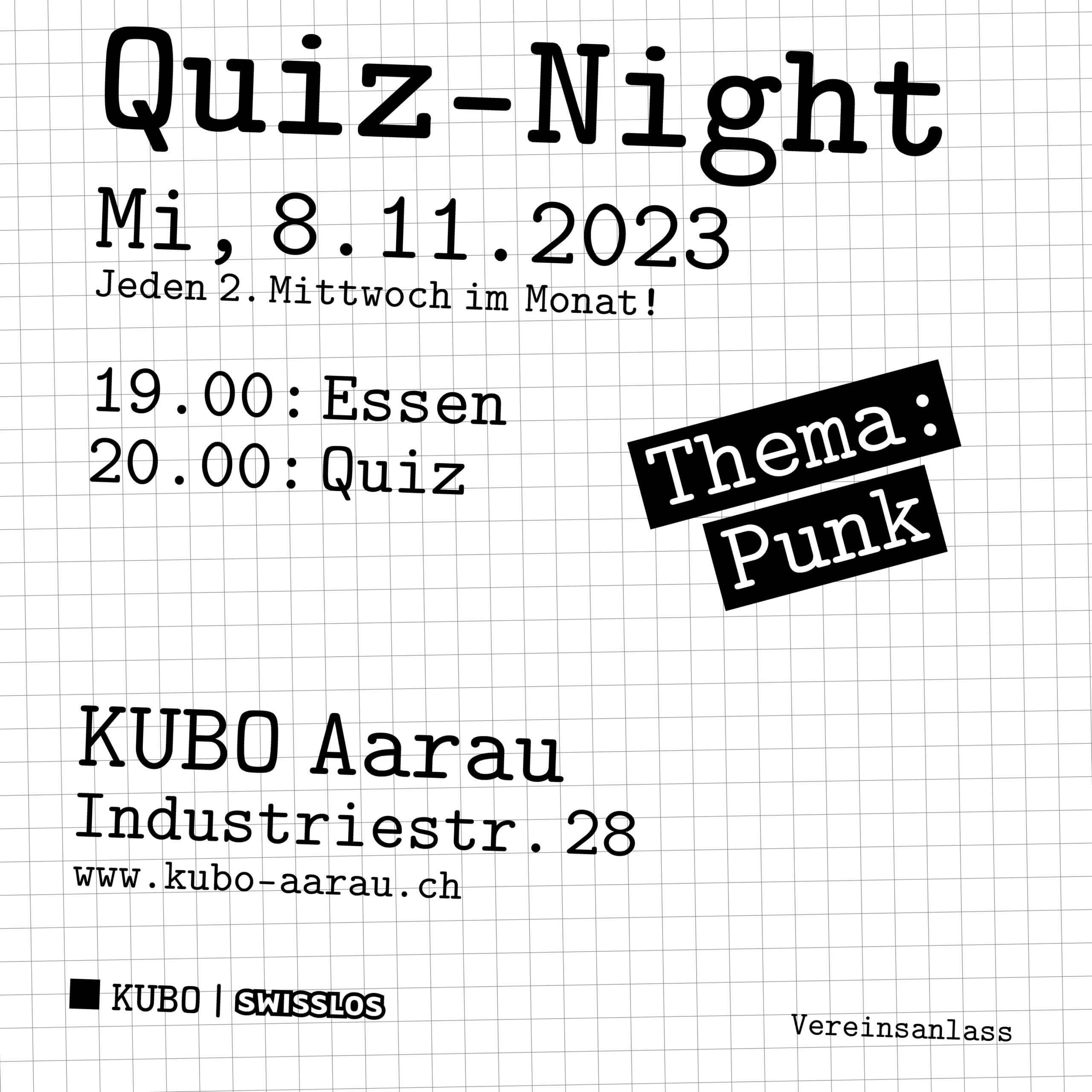 02 Quiz Night Punk Flyer scaled |