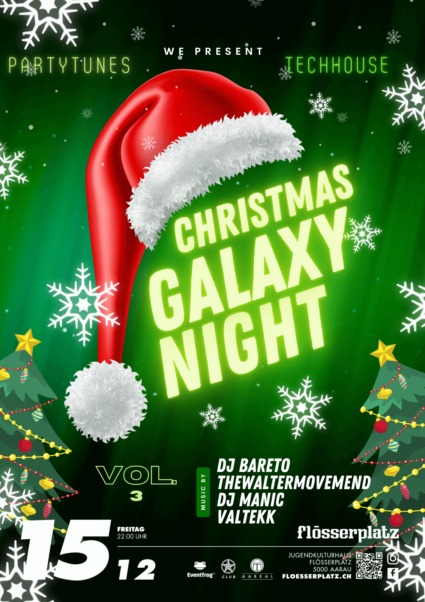Green Christmas Party Flyer |